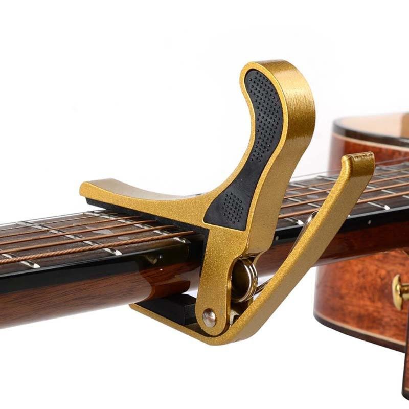 Portable 6-String Guitar Tunings Clamp Light Weight Quickly Release Capo for Guitars, Ukulele, Bass, Mandolin, Banjo