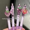 4Pcs Ice Grapefruit Gel Pen With Cute Pendant 0.5Mm Fast-Drying Black Ink Press Pen For Kawai Office School Writing Supplies