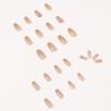 Naked through silver edge French stacking diamond wearing nail art finished fake nail nail nail patch nail patch removable nail piece