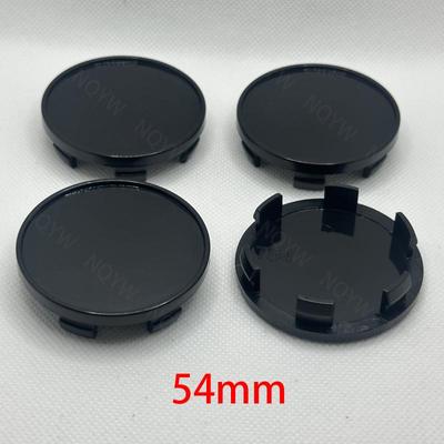 4 ks/Sada 54 mm Stredové krytky nábojov kolies auta Čierne Strieborné ABS krytky nábojov Prachotesné kryty Príslušenstvo na úpravu auta
