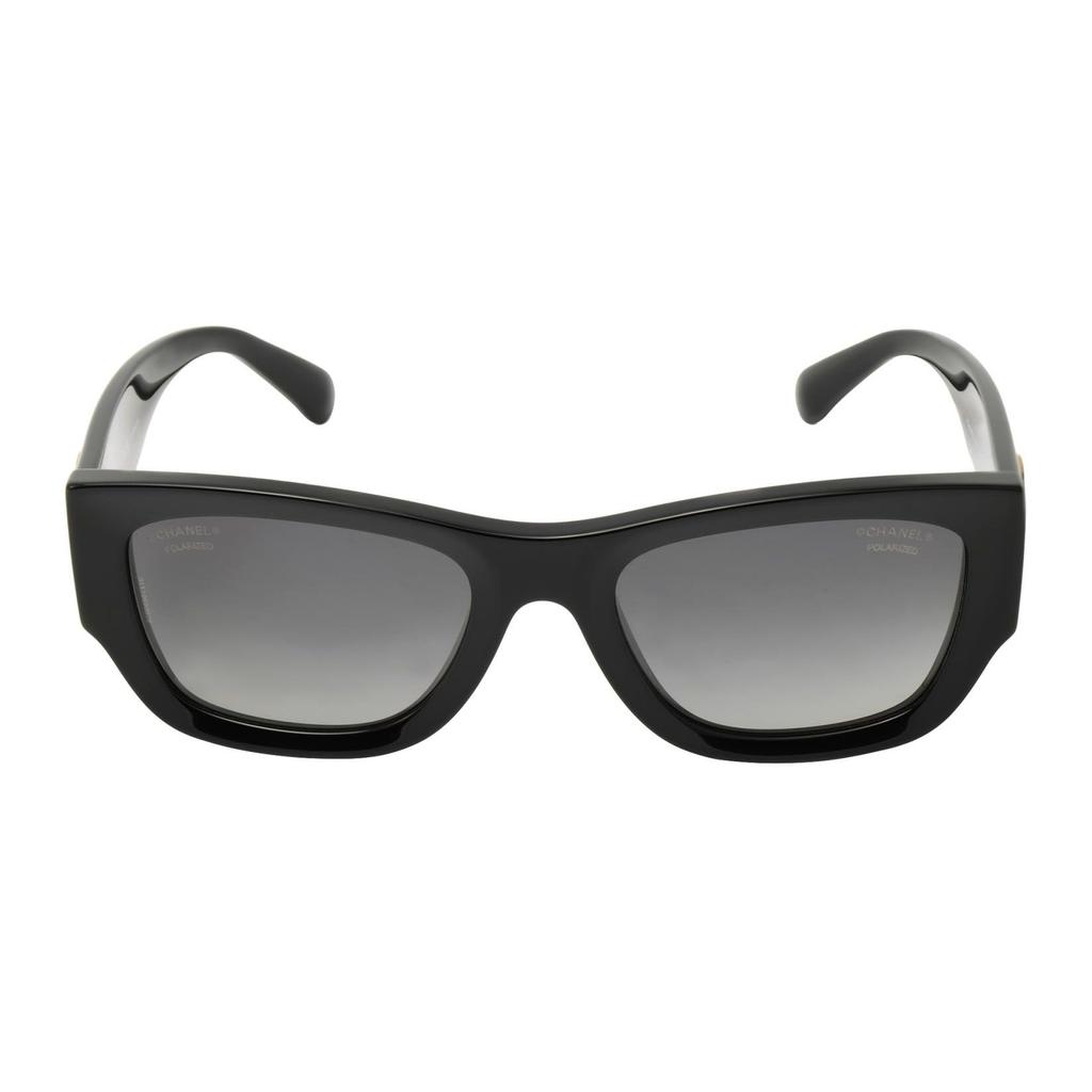 Chanel Classic Double C Logo Irregular Shape Sunglasses Women sunglasses Black CH5507-C622S8