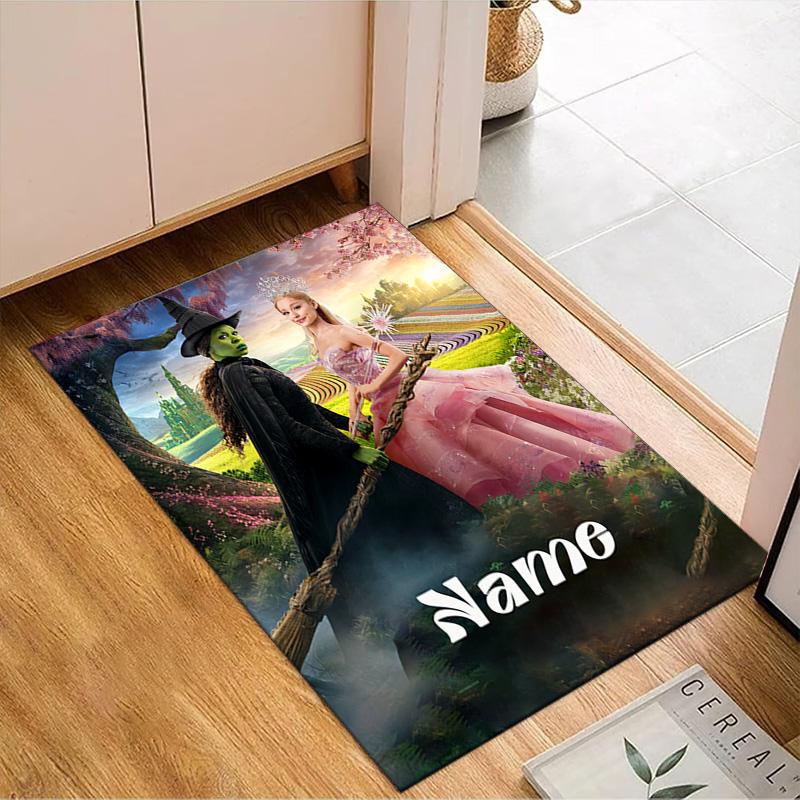 Tappeto Magico Amicizia Strega Personalizzato Nome Tappeto da Gioco, Tappetino per Camera da Letto Soggiorno Ingresso Tappeto, Idea Arredamento Casa Regalo per Natale Compleanno