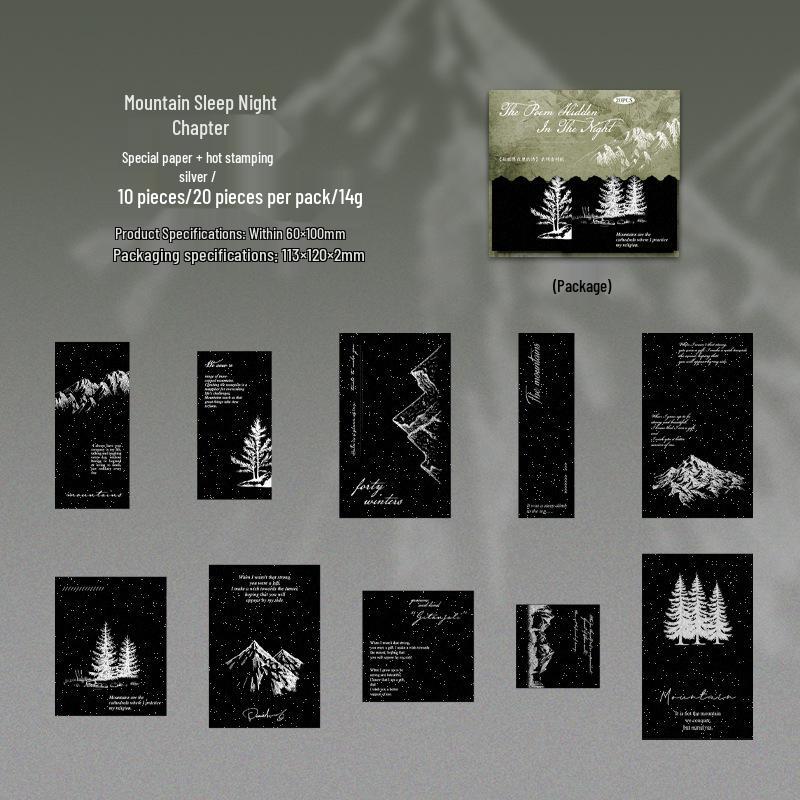 Dark Tones Hot Silver Ketchup Girl Night Poetry Series Journal: DIY Collage & Decoration