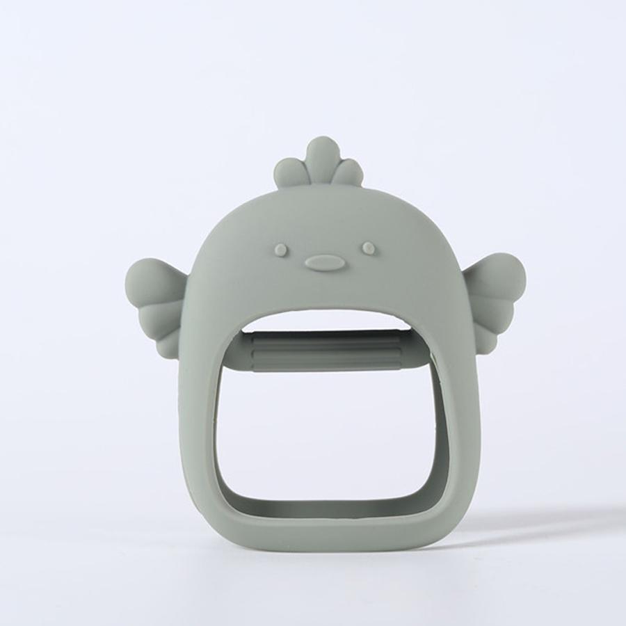 Not fall off silicone baby teething toys baby hand held teether pacifier breastfeeding baby newborn teething toys