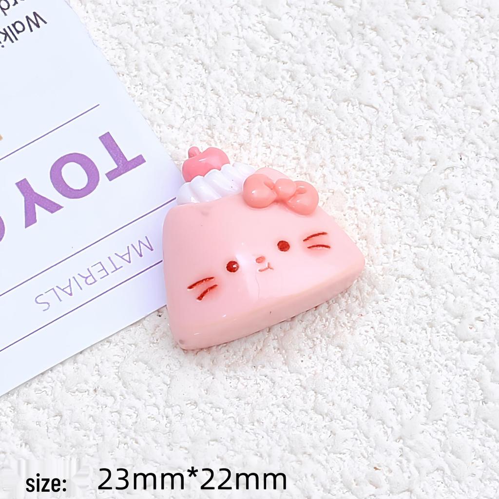 Glossy Cartoon Kitty Resin Shoe Buckle & Hair Clip DIY Accessory