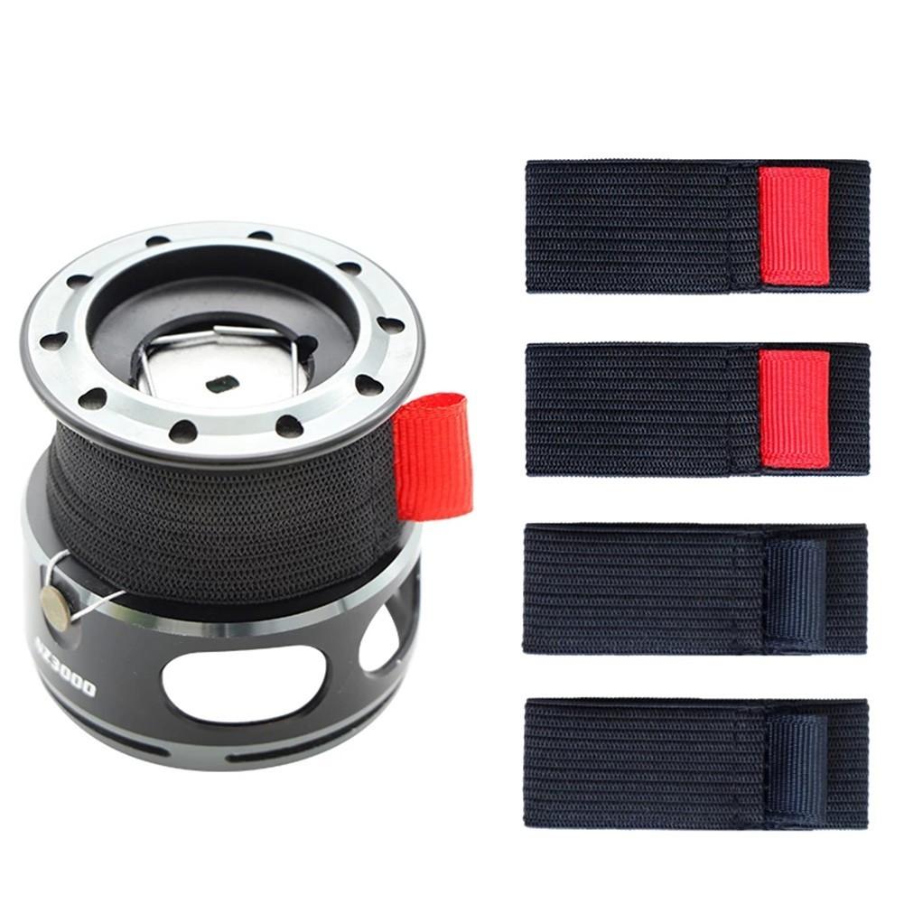 Elastic Fishing Reel Protection Belt Pack of 4 Spool Belts with Handle