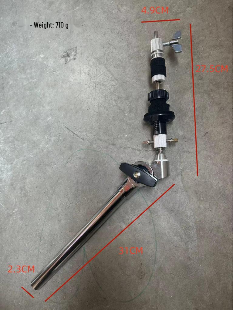 Jazz Drum Cowbell Clip & Hi-Hat Stand with Cymbal Stacker and Splash Cymbal Connection