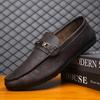 Herre Håndlavede Sorte Vandtætte Loafers - Afslappede Slip-on, Lavskaftede, Tyk Sål, Britisk Stil