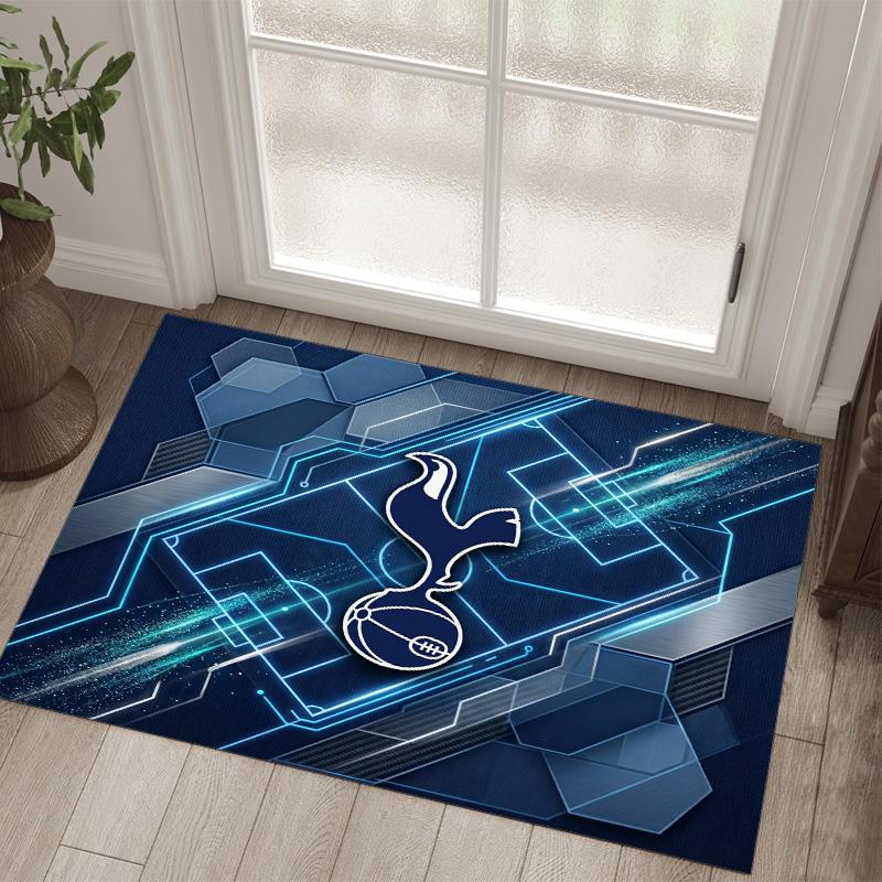 Tottenham Hotspur Design Crystal Velvet Carpet Cozy Non?Slip Printed Rug For Bedroom Living Room Entrance