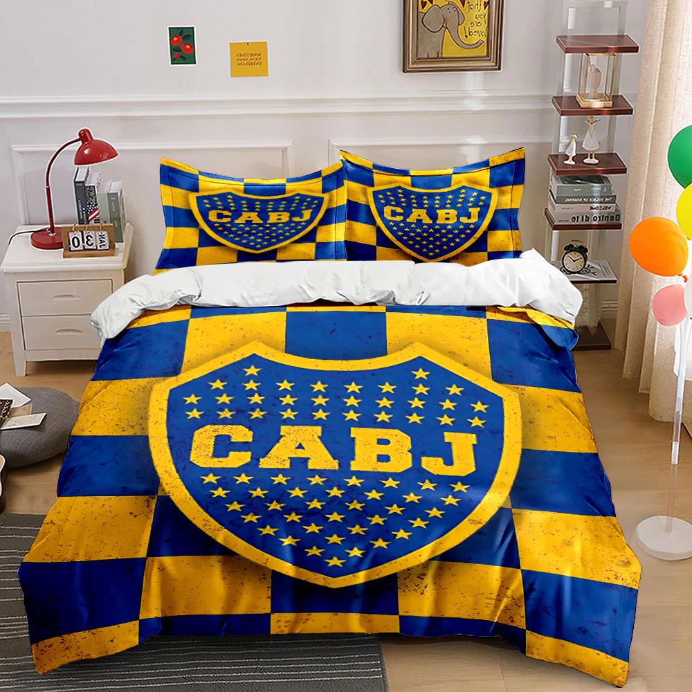 Blue and Yellow CABJ Shield Bedding Bedding Duvet Cover Set Duvet Cover Pillowcases (1 * Duvet Cover 2 * Pillowcases, without duvet insert)