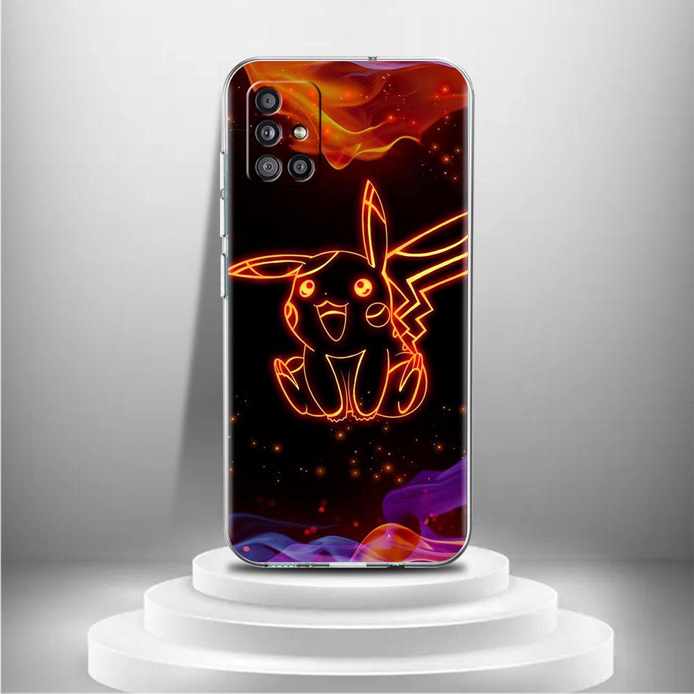 Clear Case For Samsung Galaxy A52 A12 A51 A32 A21s A71 A32 A22 50 A70 A31 A72 5G Phone Cover Anime Pokemon Japan