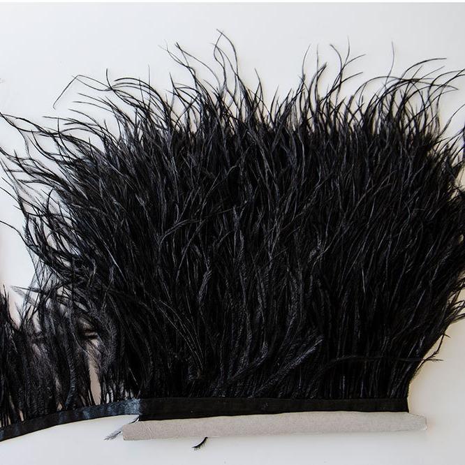 10-15Cm Ostrich Hair Cloth Strap Clothing Skirt Down Jacket Cuffs Diy Accessories Accessories Fur Collar Ostrich Feathers