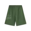 Li Ning Life Series Sport Minimalist Solid Color Elastic Letter Casual Shorts Men shorts Dark-Wilderness-Green AKSV529-3