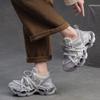 Johnature Breathable Mesh With Diamond Studded Fashionable Women's Sports lace-up Platform Shoes