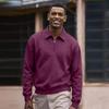 Herren Casual Sweatshirt mit halbem Reißverschluss, Langarm, Sportlicher Pullover
