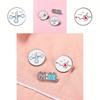English Contemporary Omg Chest Pin Couples Style Geometric Metal Badge Scarf Accessory