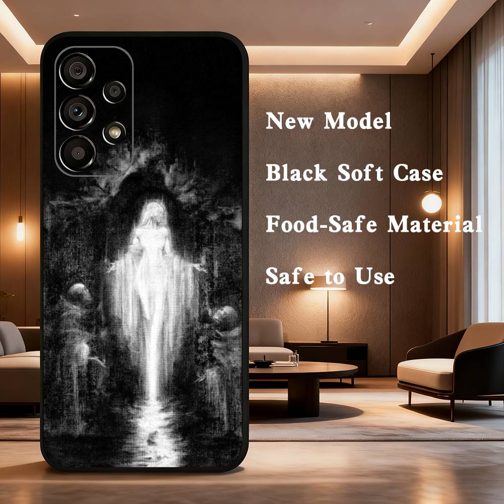 Sword  White Hair Witch For Samsung Galaxy A73,31,71,53,32,72,Note,22,41,8,9,52,J7,Soft Black Silicone Cover Case
