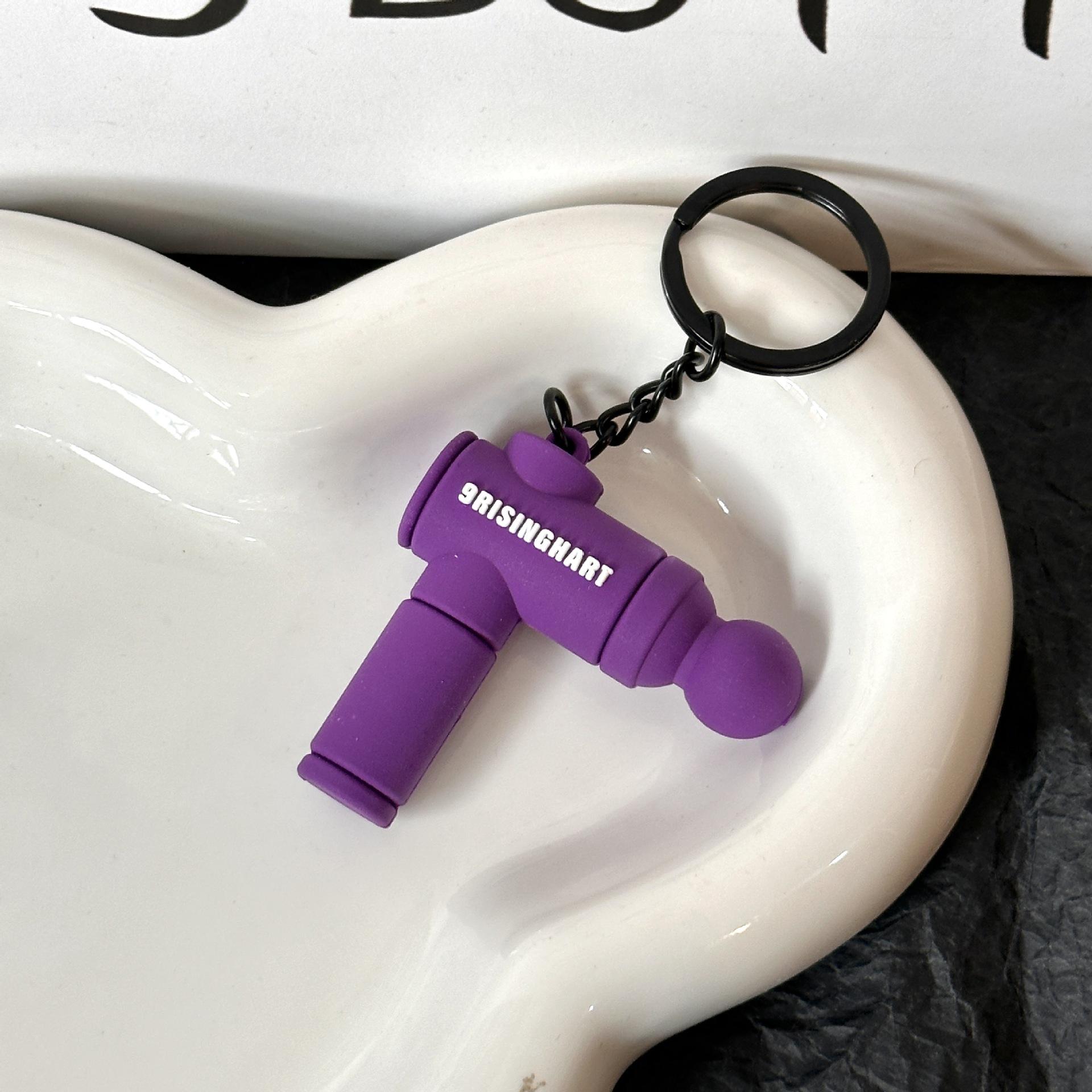 Eco-Friendly Mini Yoga Accessories Soft Rubber Keychain Pendant for Trendy Bags Souvenir