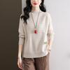 Semi-turtleneck Sweater Women's Autumn and Winter with Winter New Women's Clothing Medium-neck Knitted Bottoming Shirt To Cover the Stomach