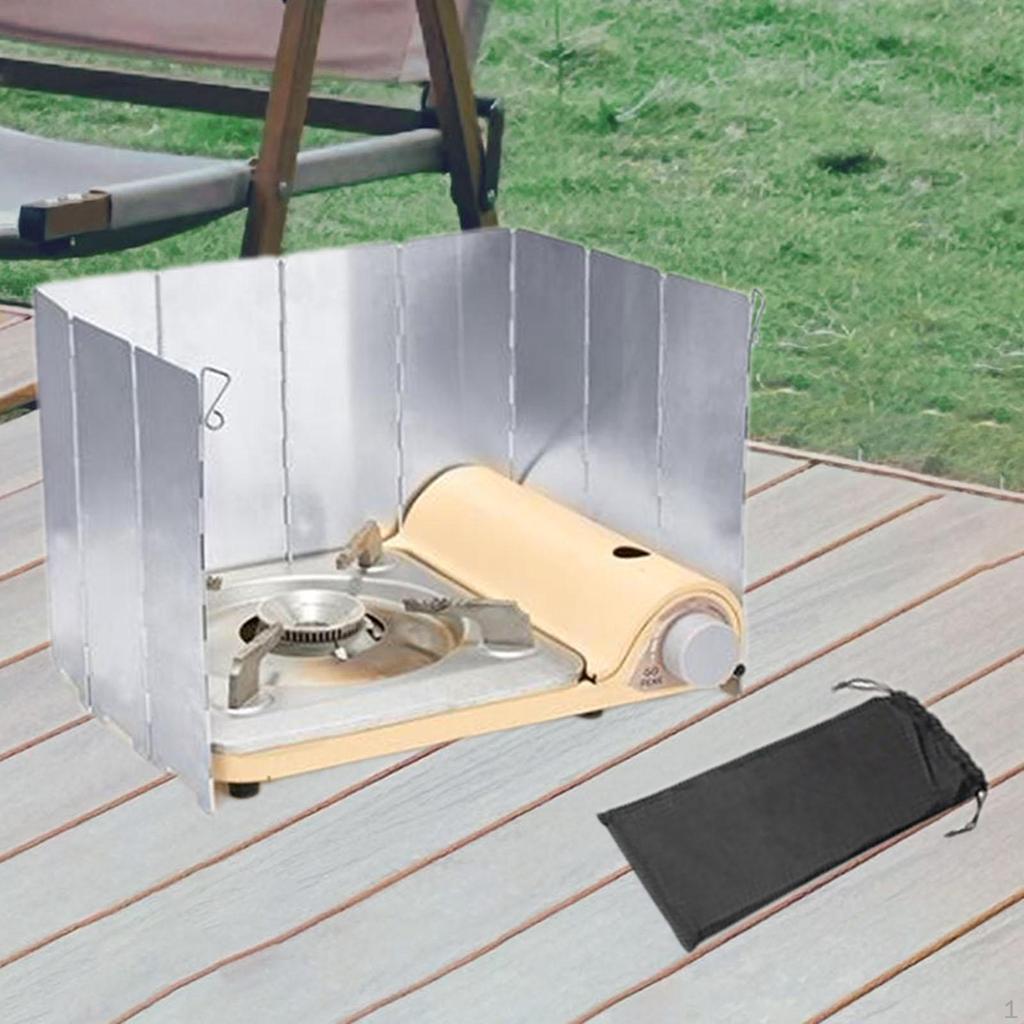 Camping Stove Windscreen Camp Wind Guard Outdoor Windshield Blocker for Hiking