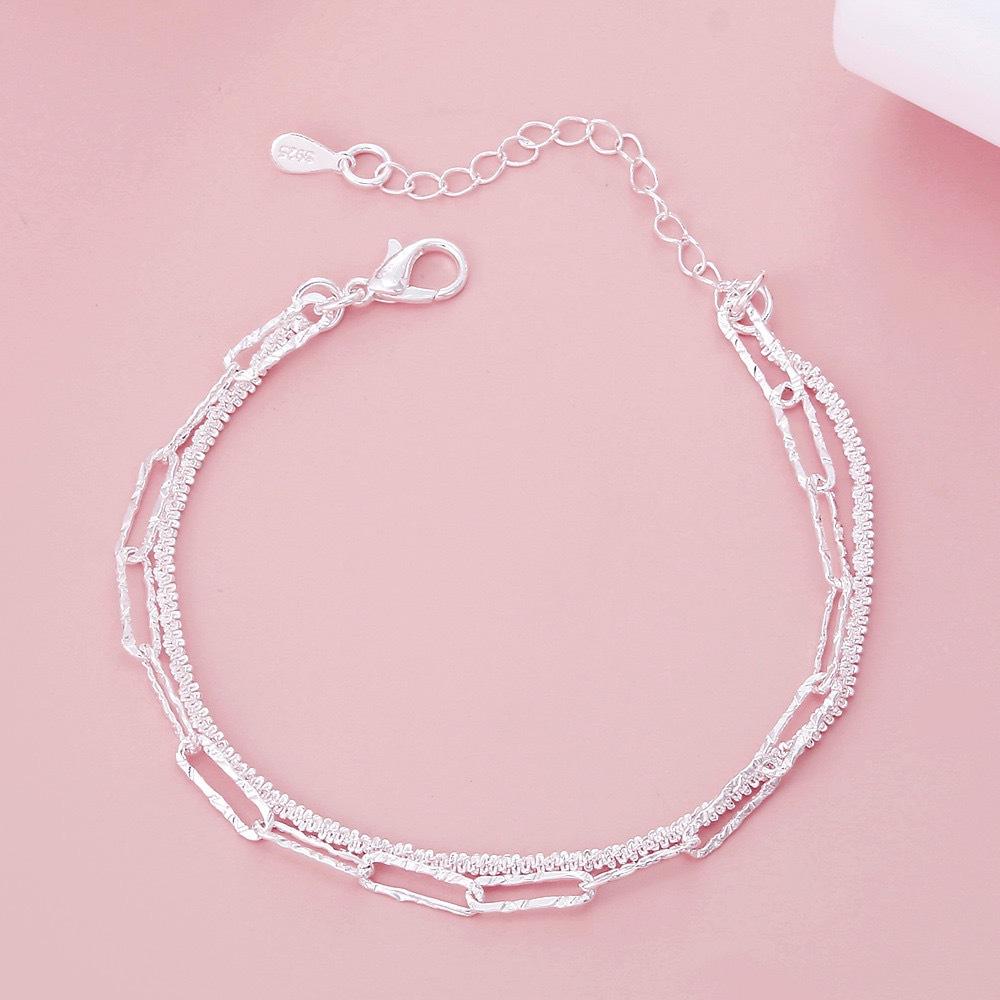 Sparkling Double Layer Starry Bracelet Elegant Anklet for Women Fashion Jewelry