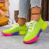 Fashion New autumn 2025 fashion trend low-top color-blocked round-top flat-bottom woven sports shoes for women