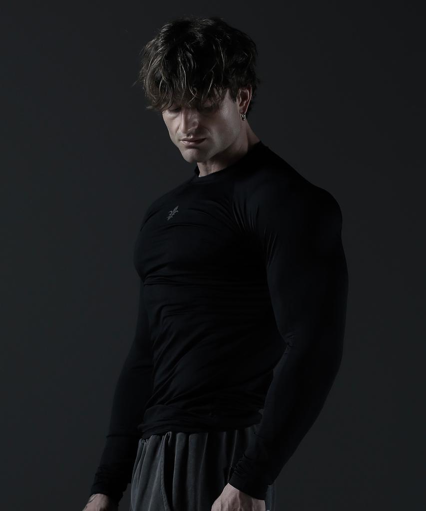 Camid Silver Logo Compression Long Sleeve [Black]