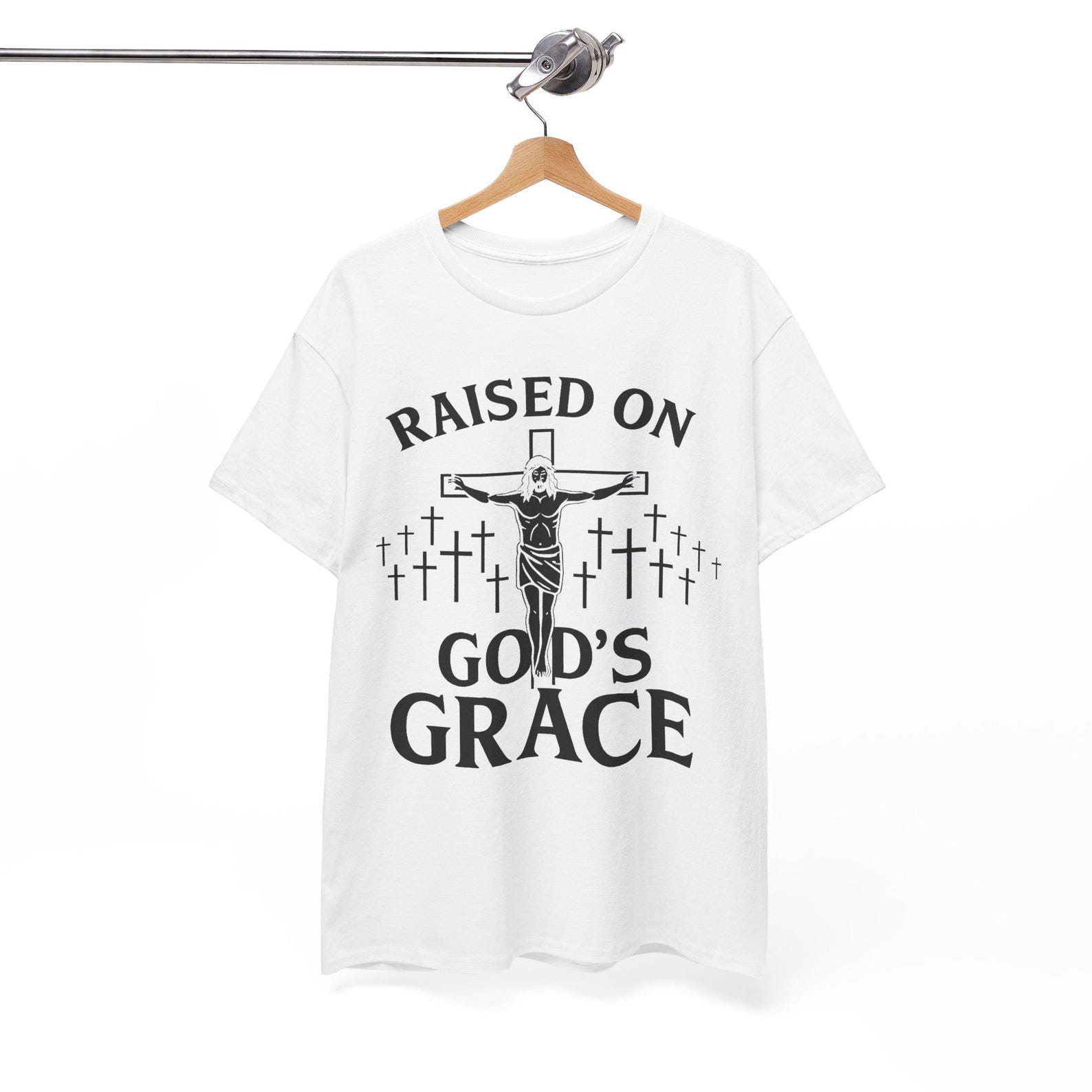Raised on God s Grace T shirt - Faith Based Christian Inspirational Shirt 3XL