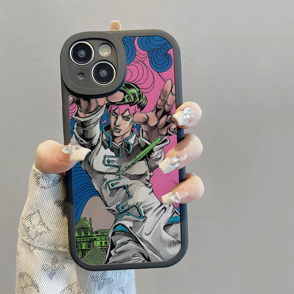 JoJo's Bizarre Adventure JoJo Anime Handyhülle Handyhülle Für IPhone 16 14 13 11 12 Pro Max Mini X XR XS 8 Plus Mini Lammfell Si