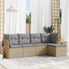 VidaXL Garden Lounge Set with Cushions 5 Pcs Beige Braided Resin 3217559