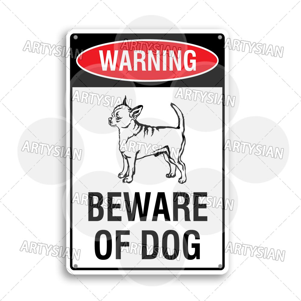 Beware of Dog Metal Sign Rottweiler GSD Golden Beagle Bulldog Pit Bull Poodle Bullmastiff Bloodhound Yorkie Border Collie Schn