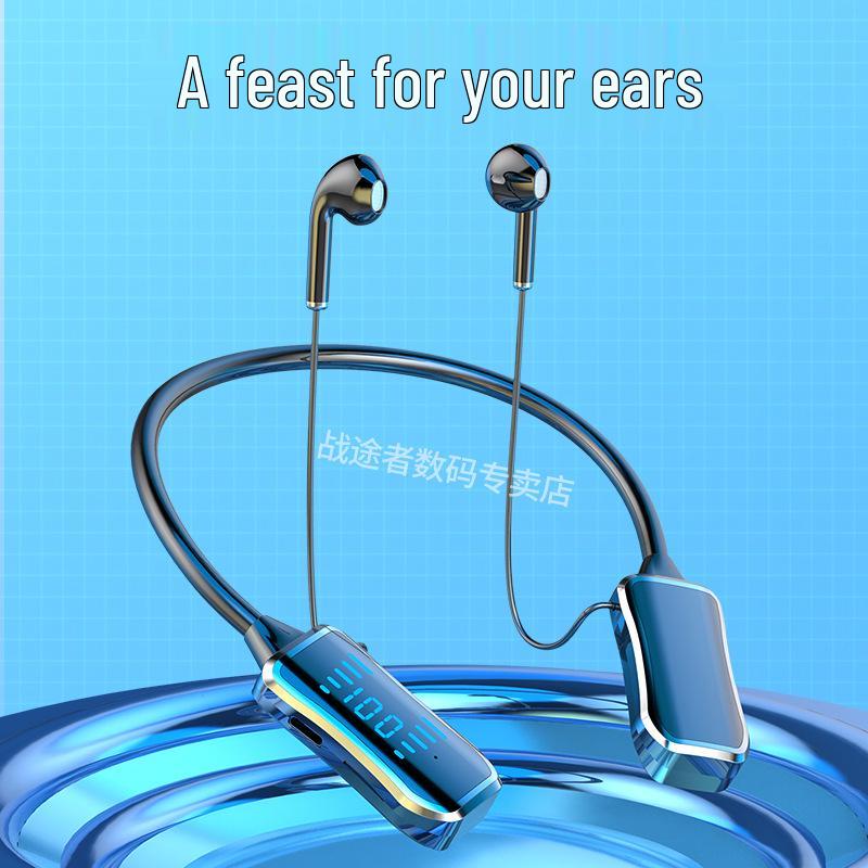 Wireless Neckband Headphones with Noise Cancellation for Music & Calls, Compatible with OPPO, Vivo, Apple