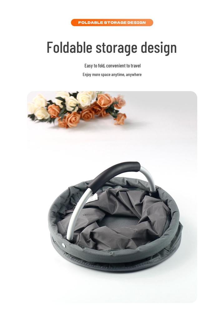 Portable Outdoor Picnic and Beach Basket – Foldable, Multi-Purpose Storage Bag for Bathroom or Mother and Baby Needs.