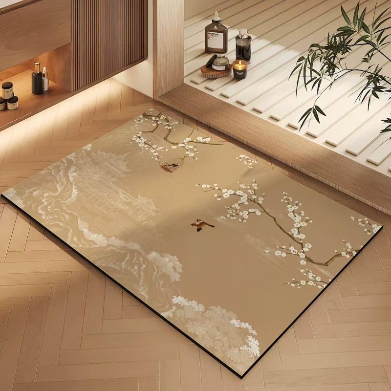 Bathroom absorbent diatom mud toilet  doormat toilet toilet floor mat toilet carpet