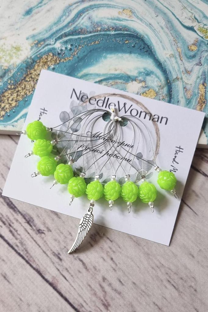 Handmade Knitting Stitch Markers – 10 Piece Set, Perfect for Needlework