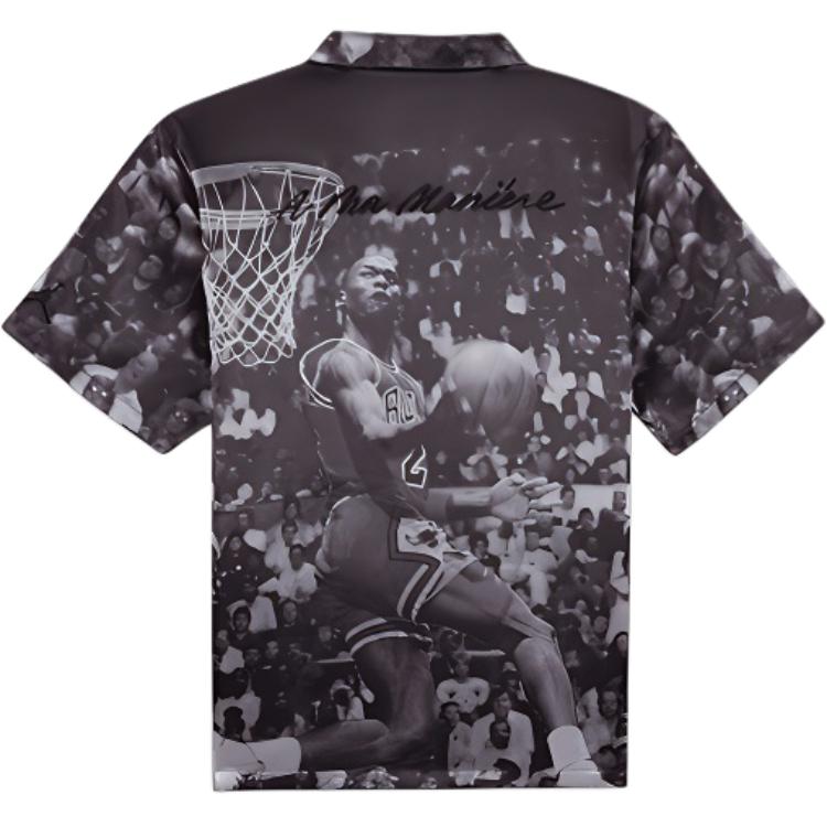 Jordan X A Ma Maniére Collaborative Full Print Character And Letter Short Sleeve Shirt Men Tops Multicolor DJ9761-010
