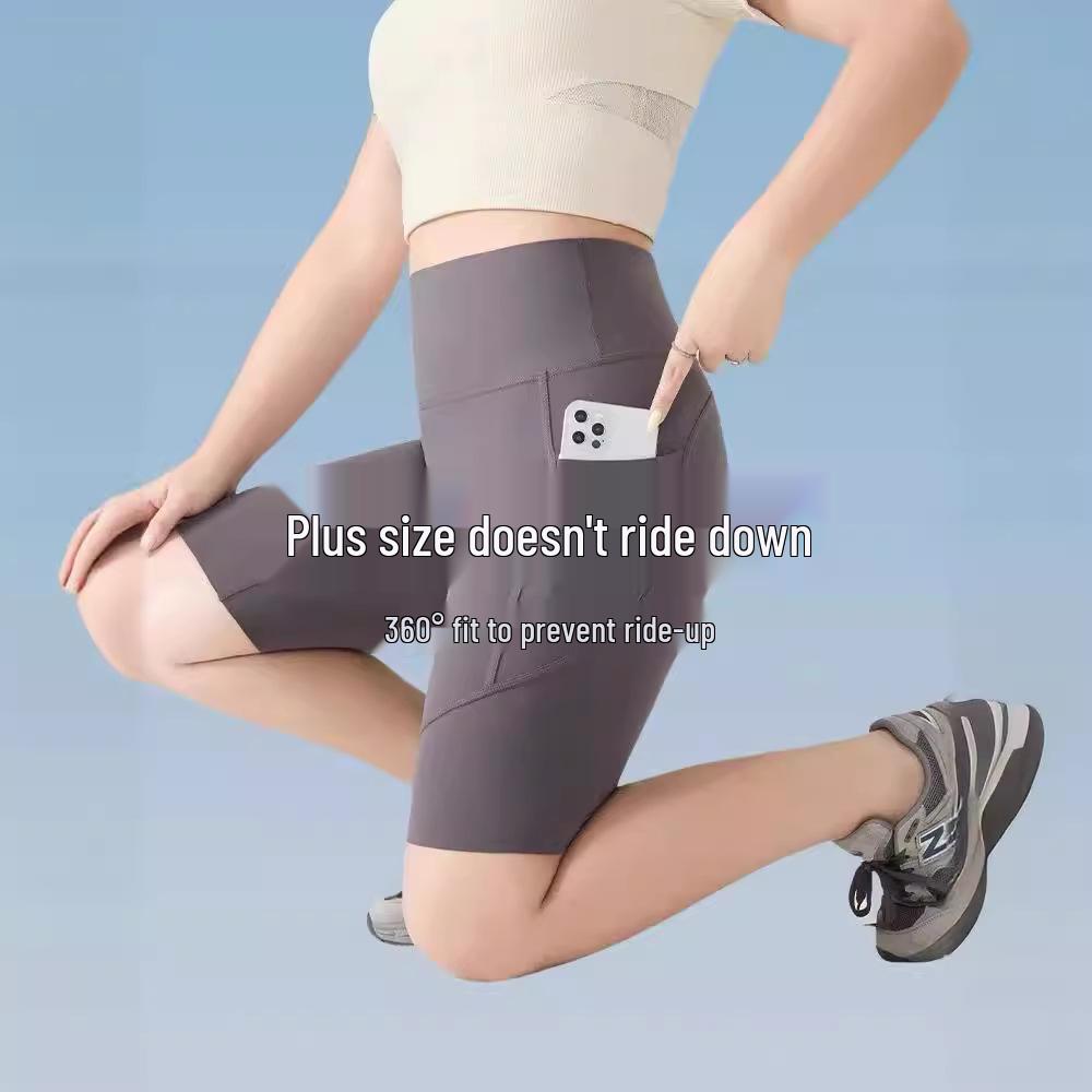 

Plus Size Shark Yoga & Cycling Double Pocket Shorts XXXL