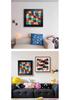 3D Solid Wood Mosaic Geometric Abstract Wall Art for TV Background or Entrance Hall