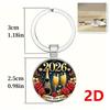 Retro Gold & Champagne Keychain Pendant - New Year, Christmas, Valentine's Day Accessory