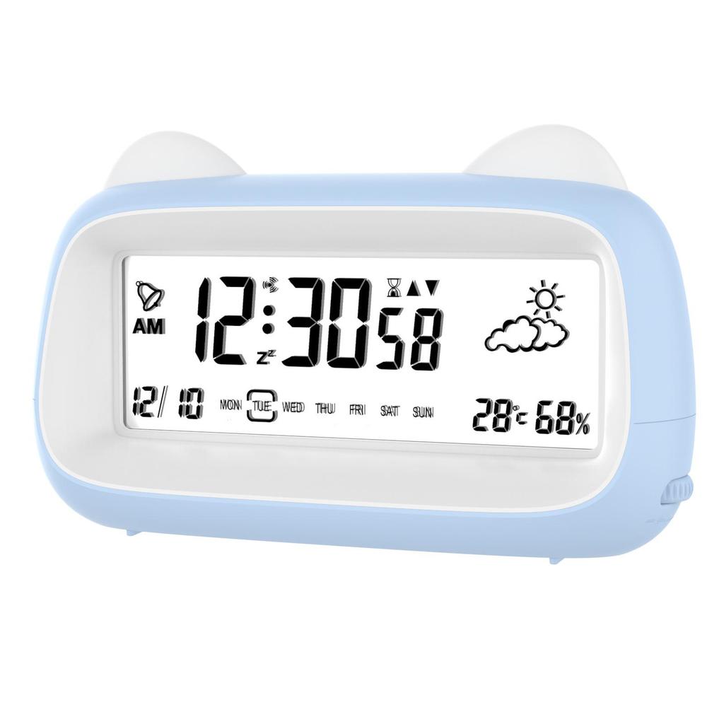 Smart Creative Cat Alarm Clock: Cute Multi-Functional Wake-Up Timer & Calendar with Transparent Design for Students