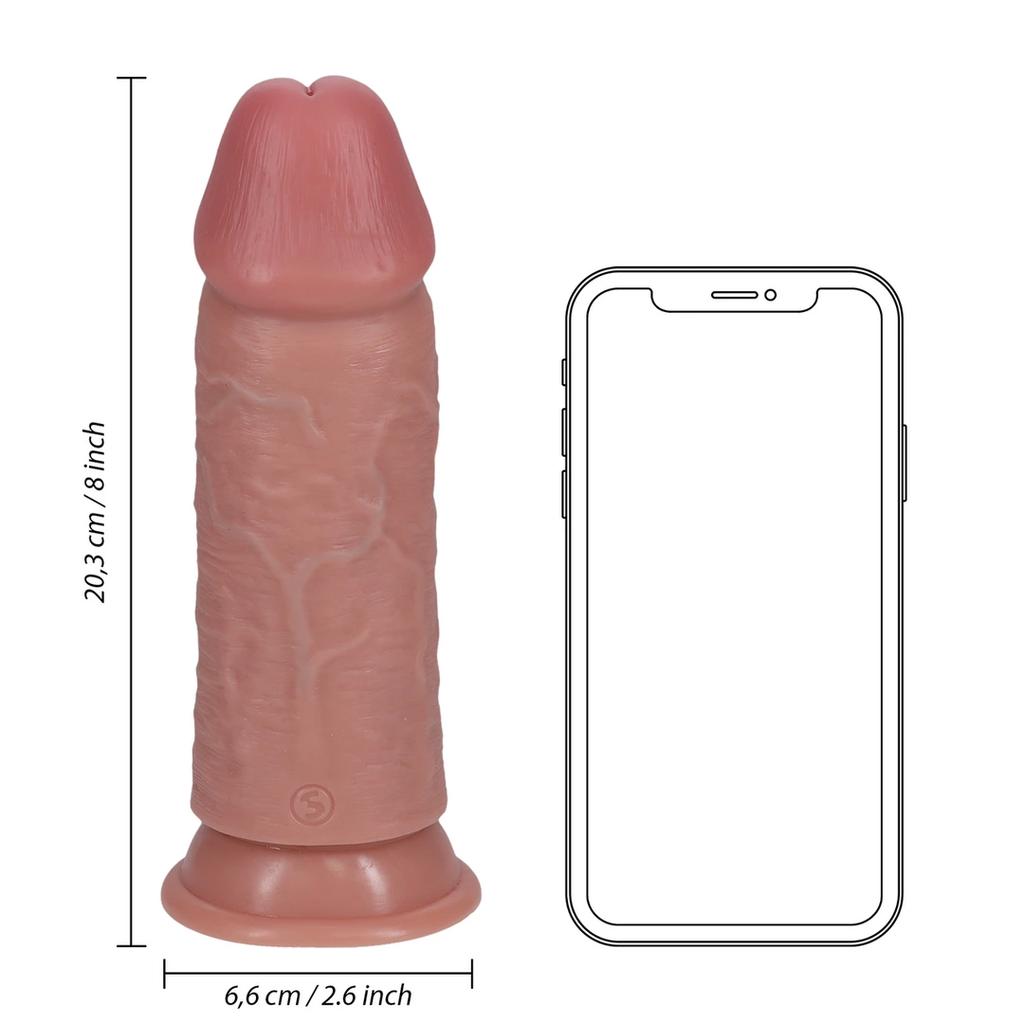 RealRock - Extra thin realistic dildo 20.3 cm