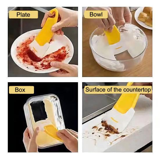 Silicone Pan Scraper Non-Stick Pot Pan Cleaning Tool for Cookware Flexible Scrapers
