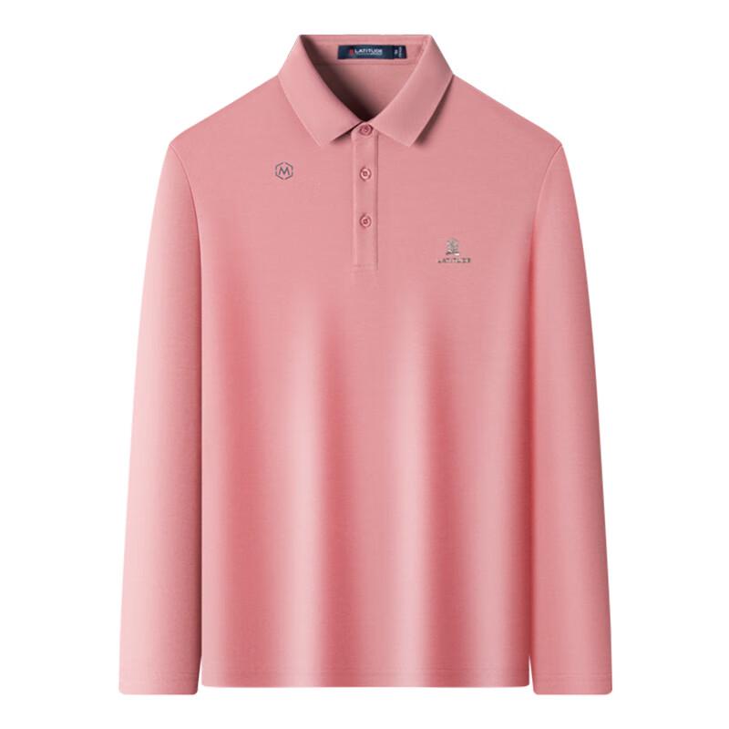 MONTAGUT Men's Casual Long-Sleeve Polo Shirt