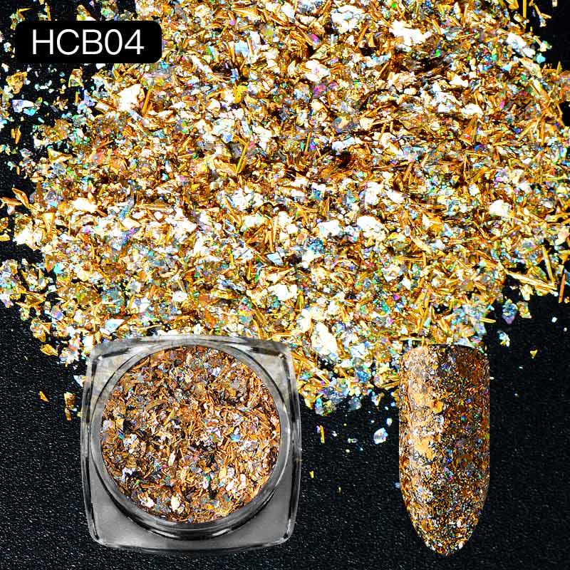 Mtssii 1Box Chameleon Magic Glitter Shinning Powder Manicure Dust Irregular Nail Art Decoration