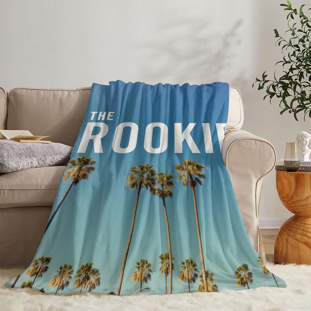GUOYU Blanket TV The RRookie Throw Soft Flannel Throw Summer Blanket Lightweight Cozy Nap Blanket for Sofa Bed Travel
