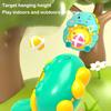 1 Set Catapult Target Dart Board Sport Softball Interactive Toys For Boys Girls Gift Kids Cartoon Dinosaur Sticky Ball Gun Toy