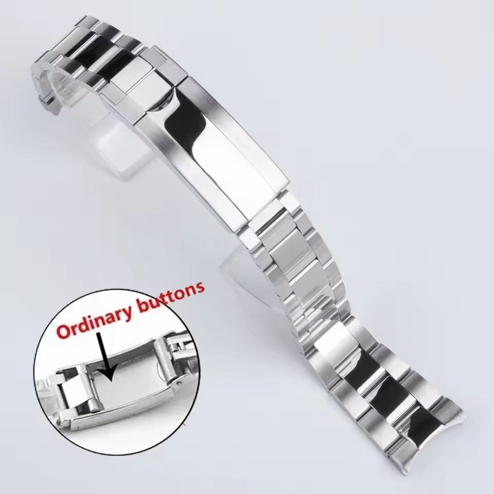 904L Jubilee Watchbands For Rolex SUB DAYTONA NH35 NH36 20mm Men's Strap Luxury Watch Chain Mod Parts Replacement Accessories