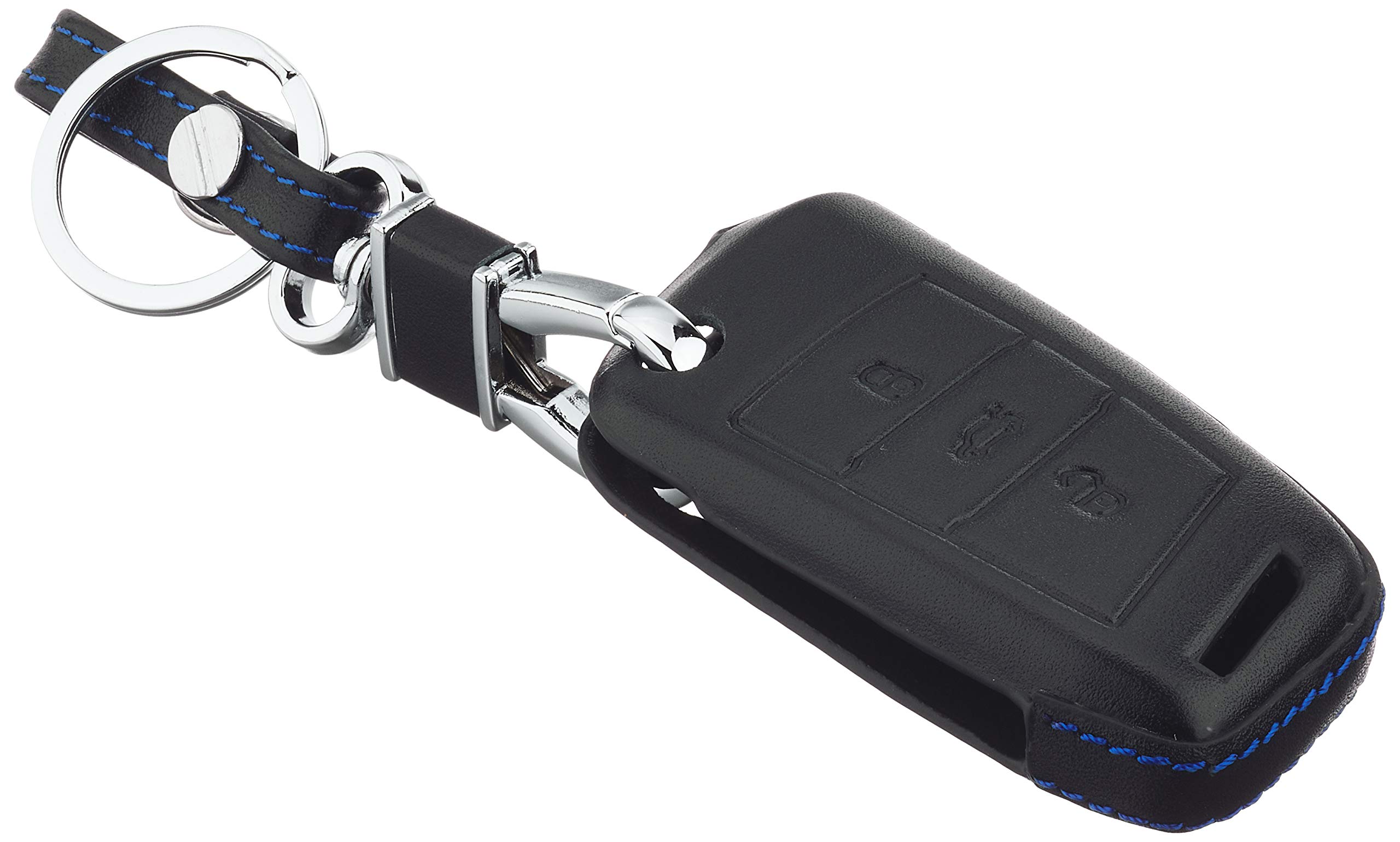 core OBJ Leather Key Cover for Volkswagen Blue Stitch Golf7 синий