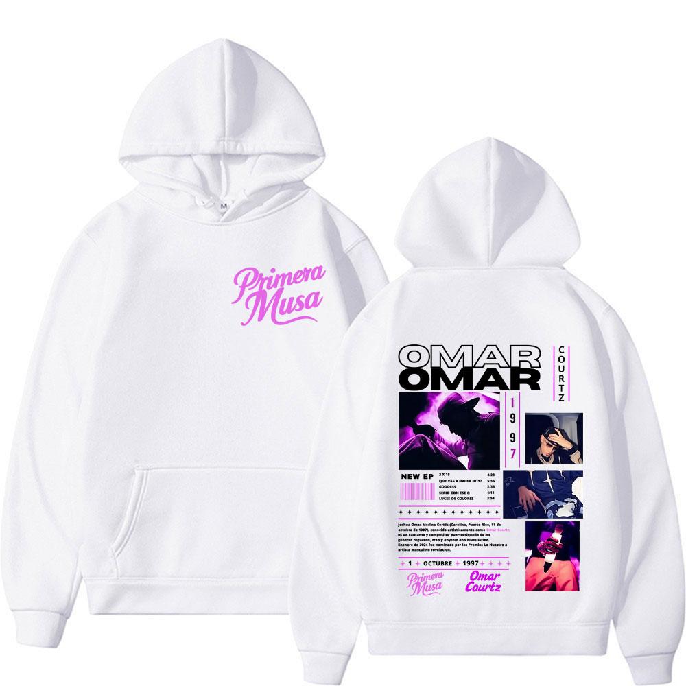 Omar Courtz Primera Musa Album Tour Graphic Hoodies Men Women Long Sleeve Hip Hop Punk Trend Hoodie Oversized Casual Sweatshirts