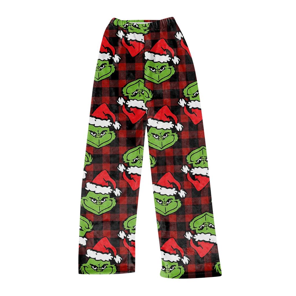 Damen Freizeithose mit lockerem Schnitt und Weihnachtsdruck